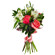 Bouquet of roses and alstroemerias with greenery. Morocco