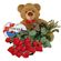 red roses with teddy and chocolates. Morocco